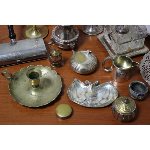 374 - A Good Sized Selection of Plate Ware, EPNS, Copper and Brass Items