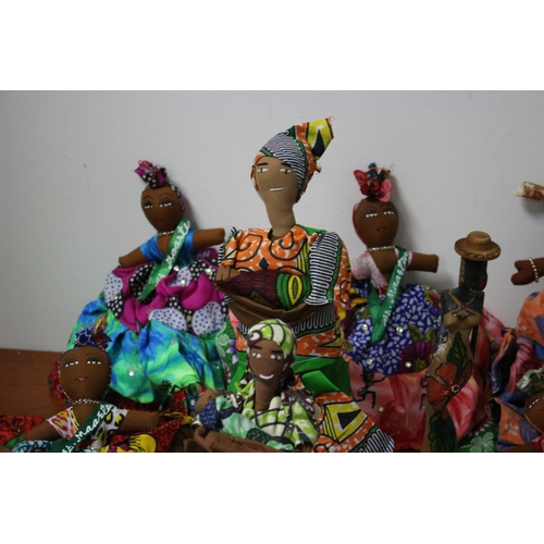 391 - Quantity of Caribbean Flip Over Dolls and Others - Hand Made