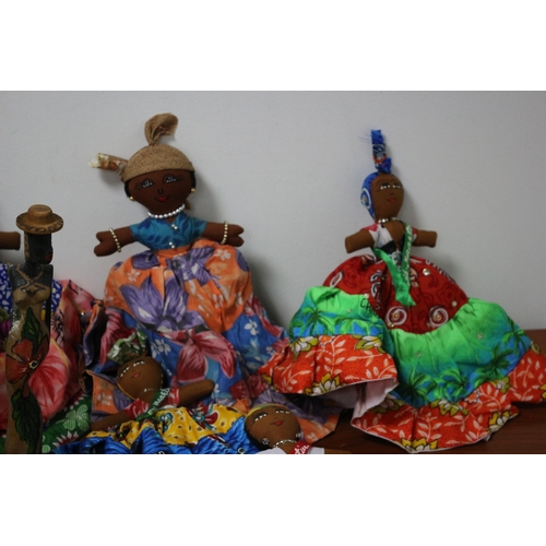 391 - Quantity of Caribbean Flip Over Dolls and Others - Hand Made