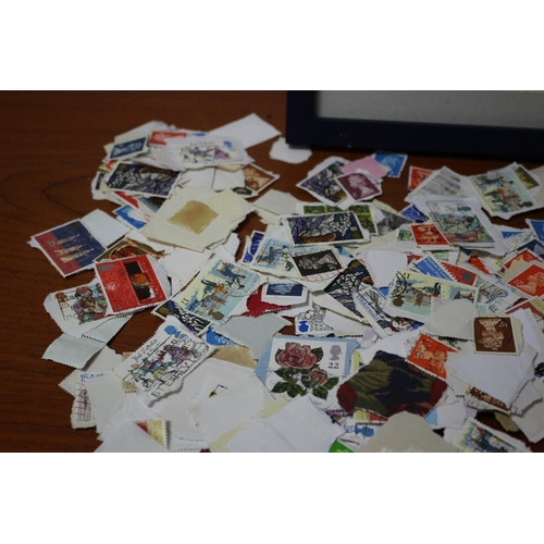 393 - Good Sized Collection of Stamps plus a Replica Penny Black in a Frame