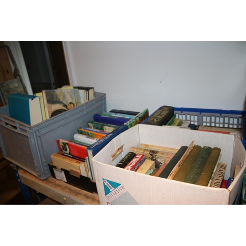 505 - 4 x Boxes of Mixed Genre Books including Vintage Books