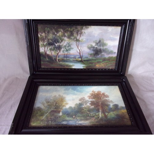 56 - Two Victorian Oil on Board Paintings, both Signed and looks like A Rich. Please see Photo's. One fra... 