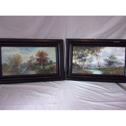 56 - Two Victorian Oil on Board Paintings, both Signed and looks like A Rich. Please see Photo's. One fra... 