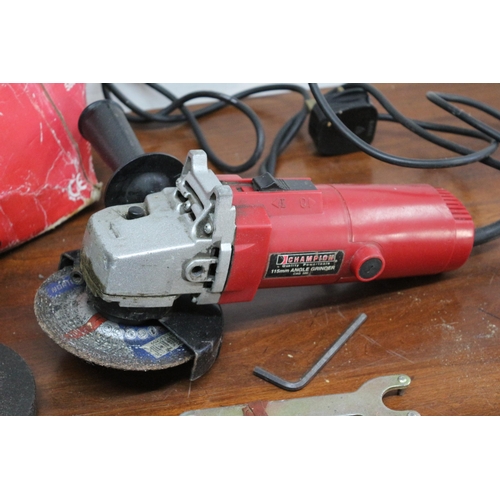 24 - Working Champion Angle Grinder with Discs