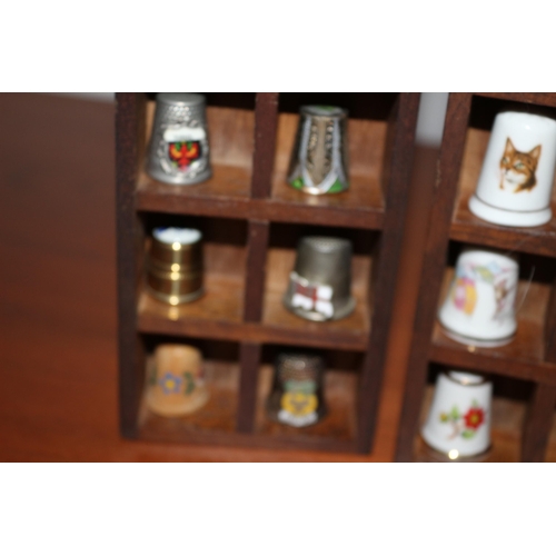 31 - Good Sized Collection of Thimbles including Silver Marked Examples - All in Presentation Cases