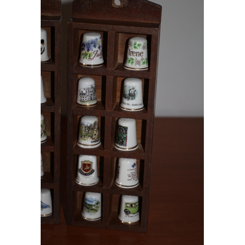 31 - Good Sized Collection of Thimbles including Silver Marked Examples - All in Presentation Cases