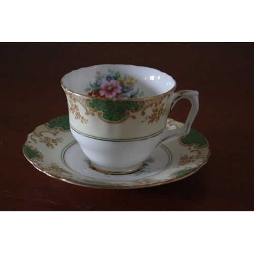 36 - Crown Staffordshire Vintage Cup & Saucer Made Exclusively for Robert Hogg of Belfast