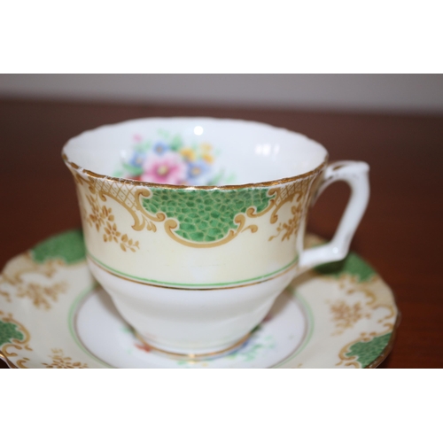 36 - Crown Staffordshire Vintage Cup & Saucer Made Exclusively for Robert Hogg of Belfast