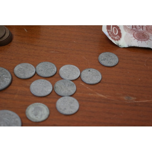 6 - Nice Collection of Old Coins Ranging From 1920's to 1960's including a Ten Shilling Note