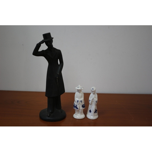 7 - Vintage Royal Wessex Wessex Gentleman with Top Hat plus Oriental Lady & Gentleman Salt and Pepper Se... 