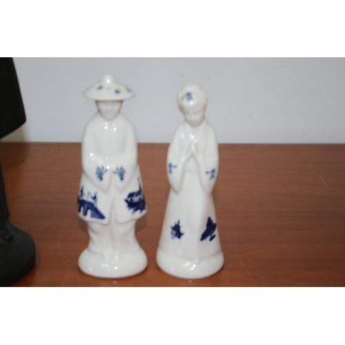 7 - Vintage Royal Wessex Wessex Gentleman with Top Hat plus Oriental Lady & Gentleman Salt and Pepper Se... 