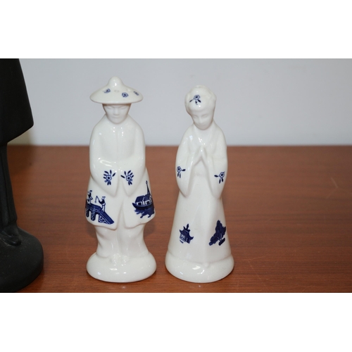 7 - Vintage Royal Wessex Wessex Gentleman with Top Hat plus Oriental Lady & Gentleman Salt and Pepper Se... 