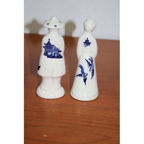 7 - Vintage Royal Wessex Wessex Gentleman with Top Hat plus Oriental Lady & Gentleman Salt and Pepper Se... 