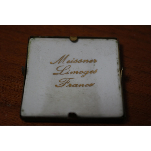 73 - Genuine Limoges Meissner, believed to be Hand Painted, Miniature Tile contained within an Ornate Fra... 