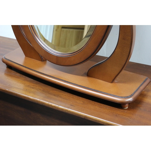 141 - Really Nice Large Mahogany Swivel Dresser Mirror with Bevelled Glass - 68cm Tall