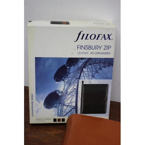 165 - Filofax Finsbury Zip Real Leather Organiser in Slipcase