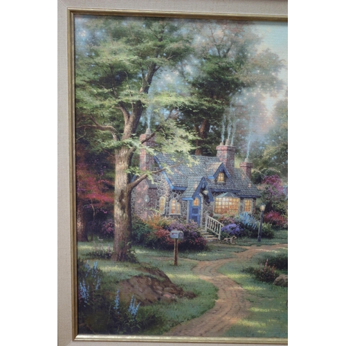 85 - Framed Home Town Lake by Thomas Kinkade from the Kinkade Classic Collection. 65 x 55cm