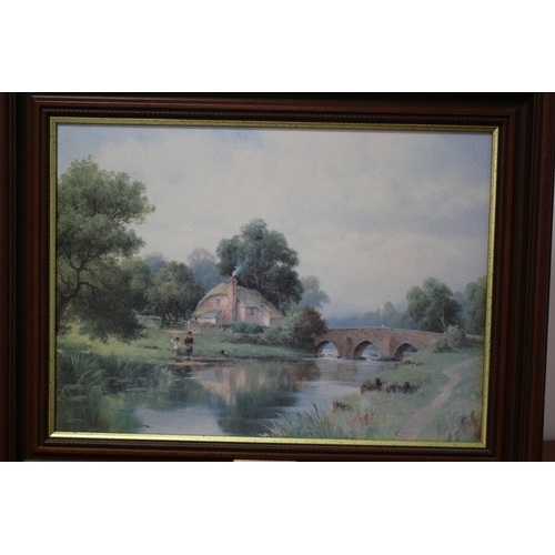 86 - Framed Fishing Lesson by Hubert King. 50 x 40cm