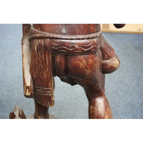 87 - Large and Heavy Wooden Vintage/Antique Beautifully Hand Carved with Lovely Detail, Native Indian, Ca... 