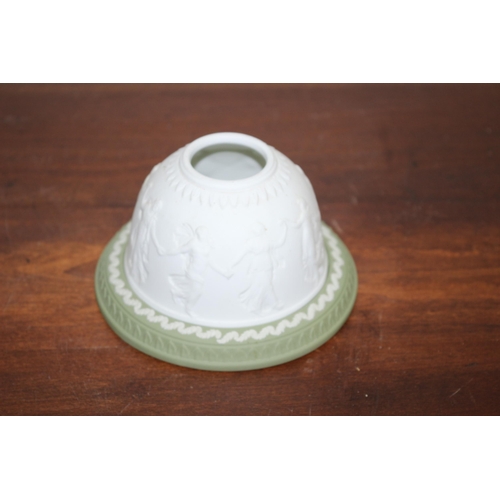 94 - Wedgwood Green Jasperware Tealight Holder