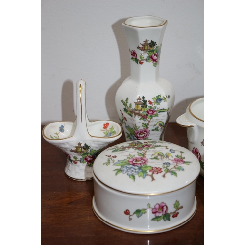 95 - Crown Staffordshire Fine Bone China Pagoda Pattern Items + Villeroy and Boch Candlestick