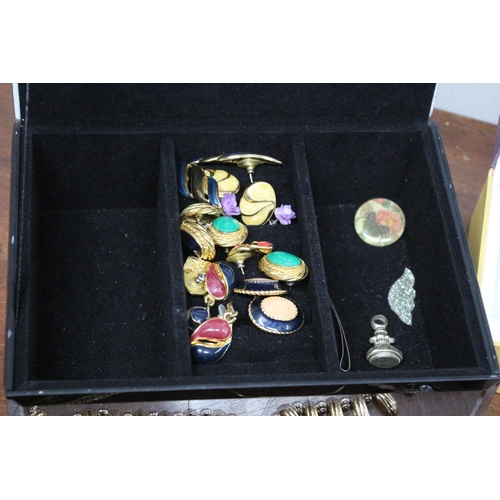 99 - Brand New Boxed Belacci Moonstone Watch plus Jewellery Box Containing a Nice Selection of Costume Je... 