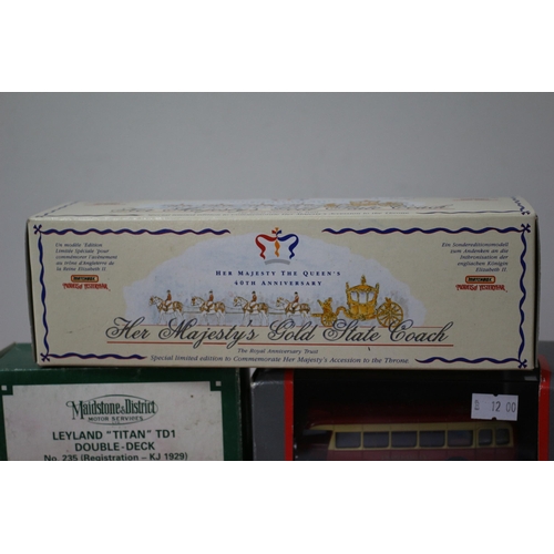 175 - Selection of Die Cast Buses - All New plus Queens Golden State Coach