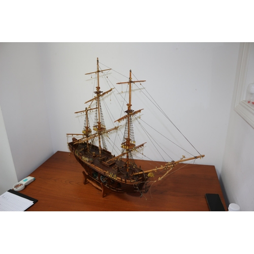 191 - Large 3 Mast Model Ship on Stand