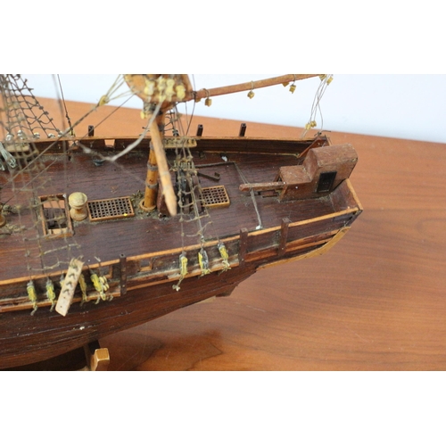 191 - Large 3 Mast Model Ship on Stand