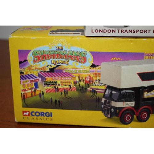 203 - Corgi Classic Showman's Range Die Cast ERF Dodgem Truck and Trailer plus Die cast Bus