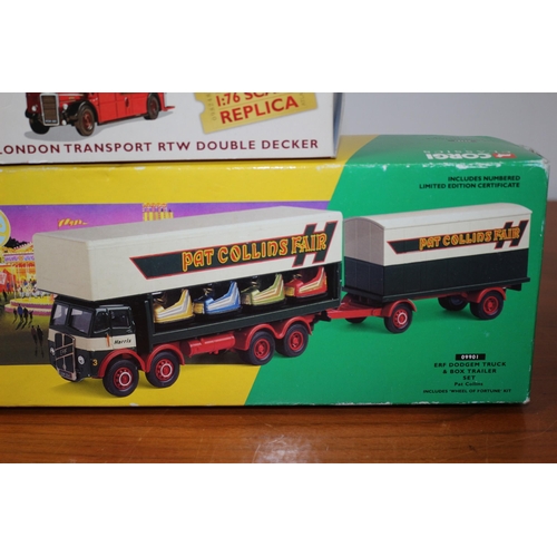 203 - Corgi Classic Showman's Range Die Cast ERF Dodgem Truck and Trailer plus Die cast Bus