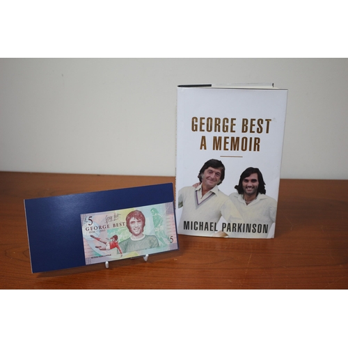 206 - George Best £5 Pound Note from Ulster Ban plus Book