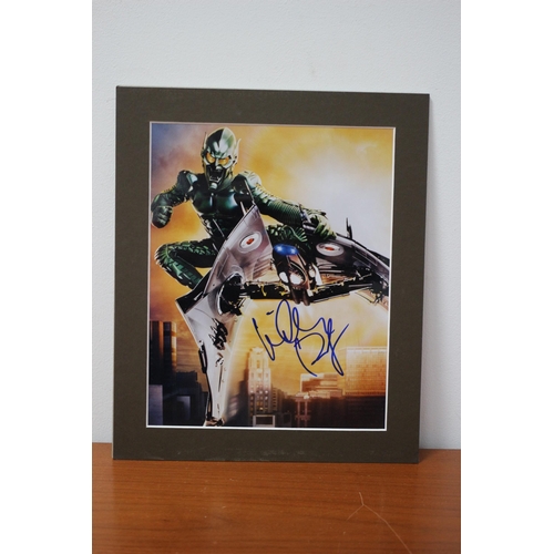 211 - Mounted Autographed Photo of Willem Defoe as Green Goblin with Certificate of Authenticity