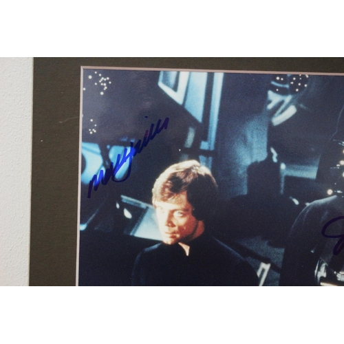 212 - Mounted Autographed Photo of Mark Hamill and James Earl Jones with Certificate of Authenticity