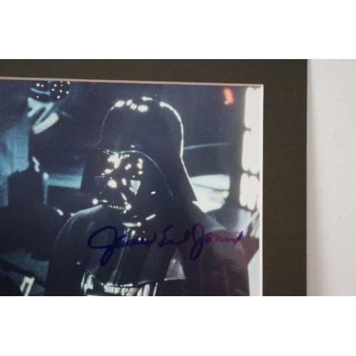 212 - Mounted Autographed Photo of Mark Hamill and James Earl Jones with Certificate of Authenticity