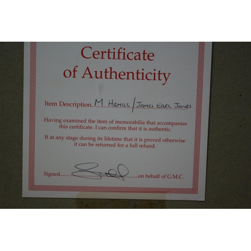 212 - Mounted Autographed Photo of Mark Hamill and James Earl Jones with Certificate of Authenticity