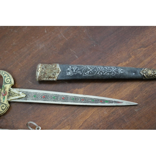 234 - Tomahawk Bladed Display Short Sword + Arabian Decorative Dagger