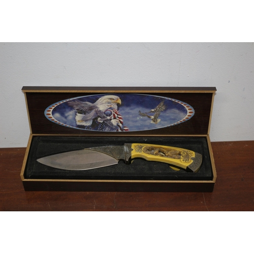 239 - Collectors American Eagle Themed Knife in Box