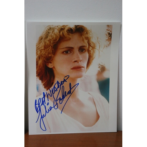 450 - 2 x Signed Photos by Julia Roberts