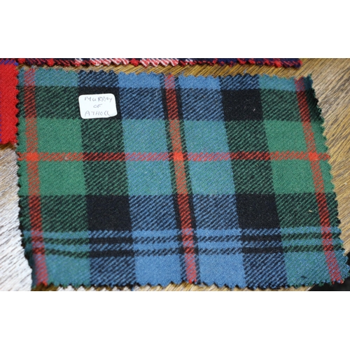 9 - Nice Selection of Aged Tartan Clan Tailors Sample Swatches