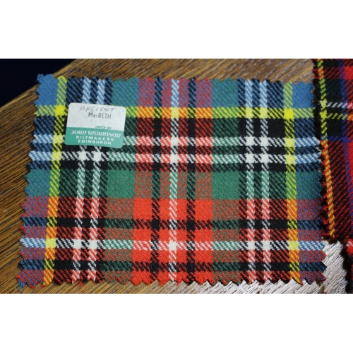 9 - Nice Selection of Aged Tartan Clan Tailors Sample Swatches