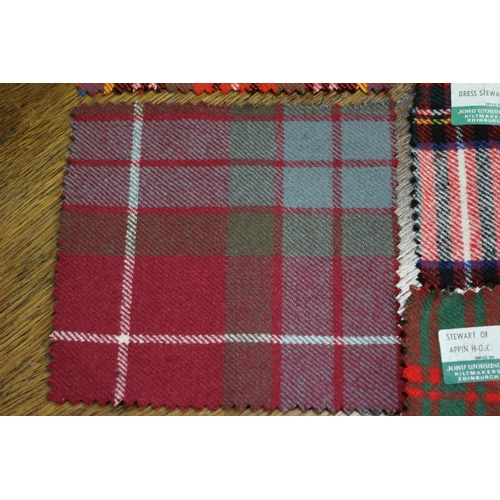 9 - Nice Selection of Aged Tartan Clan Tailors Sample Swatches