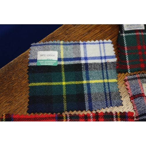 9 - Nice Selection of Aged Tartan Clan Tailors Sample Swatches