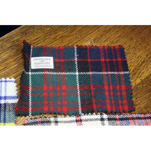 9 - Nice Selection of Aged Tartan Clan Tailors Sample Swatches