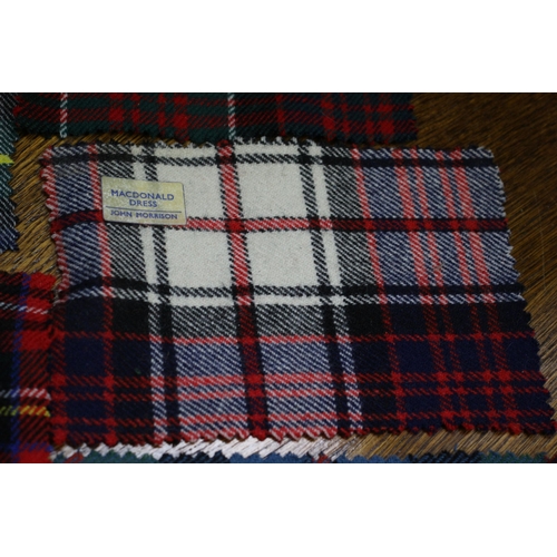 9 - Nice Selection of Aged Tartan Clan Tailors Sample Swatches