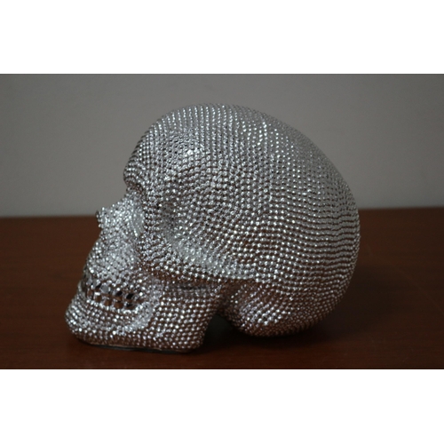 22 - Silver Coloured Studded Skull