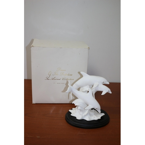 26 - Fine Bone China Brooks & Bentley - Dance of the Dolphin - On Stand and with Original Box