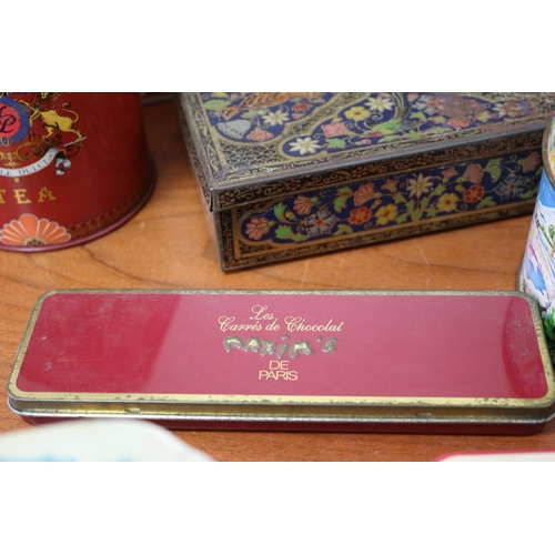 28 - Nice Selection of Both Vintage and More Modern Tin Boxes