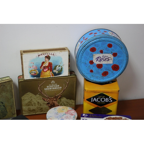 29 - Nice Selection of Both Vintage and More Modern Tin Boxes