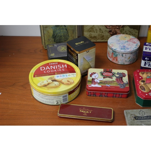 29 - Nice Selection of Both Vintage and More Modern Tin Boxes